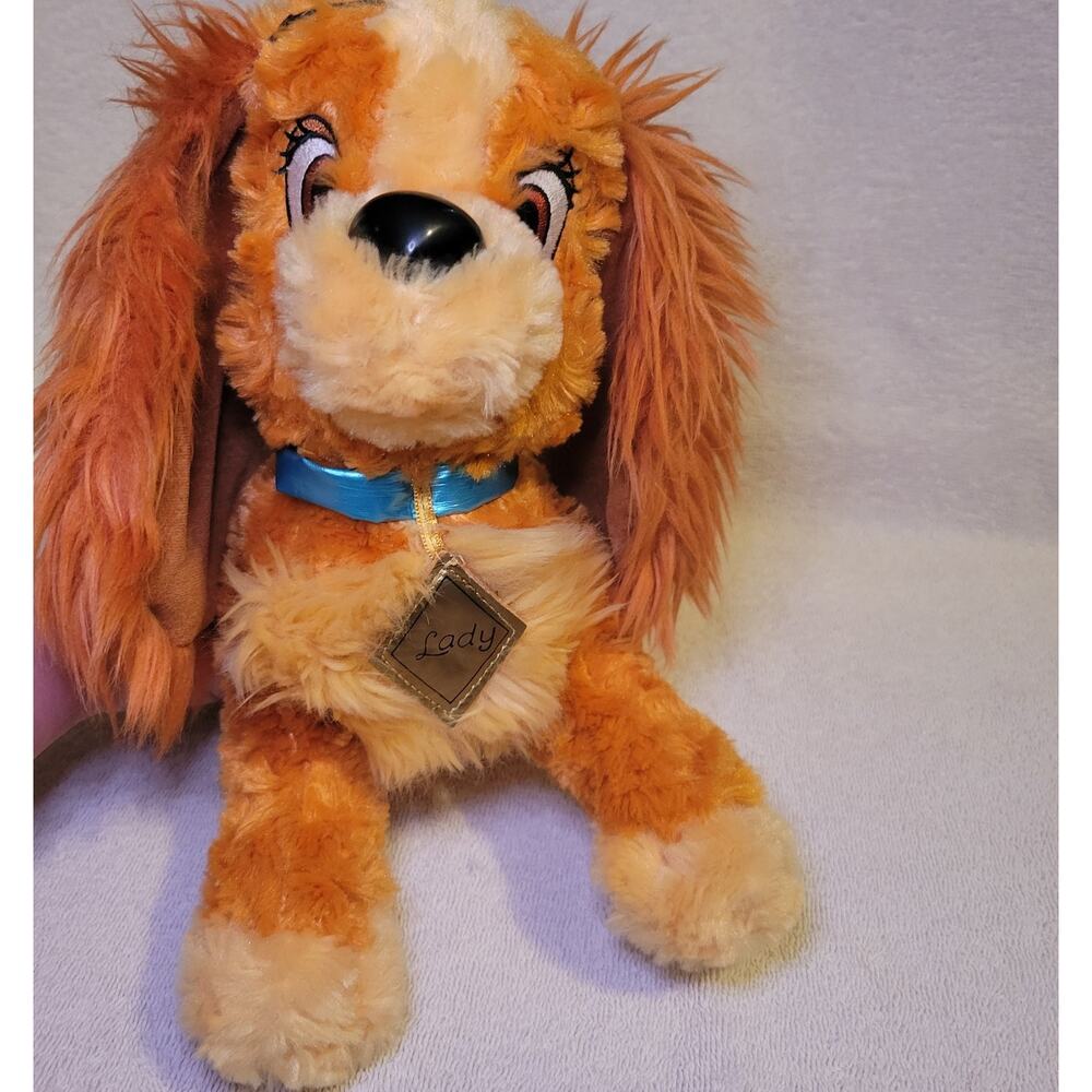 Lady and the Tramp Cocker Spaniel Stitched Eyes Lady Dog Plush Disney Parks